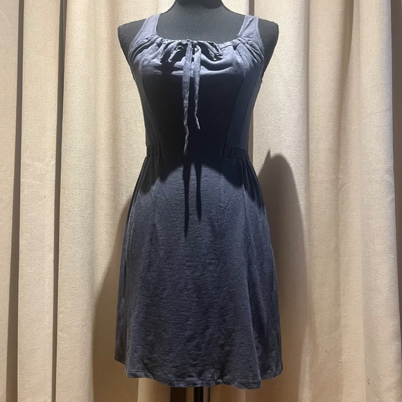 Athleta Navy Tie Front Sleeveless Dress Size XXSP - Picture 3 of 11